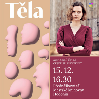 Autorské čtení české spisovatelky, scenáristky, dramaturgyně a publicistky Kláry Vlasákové z její nové knihy Těla.